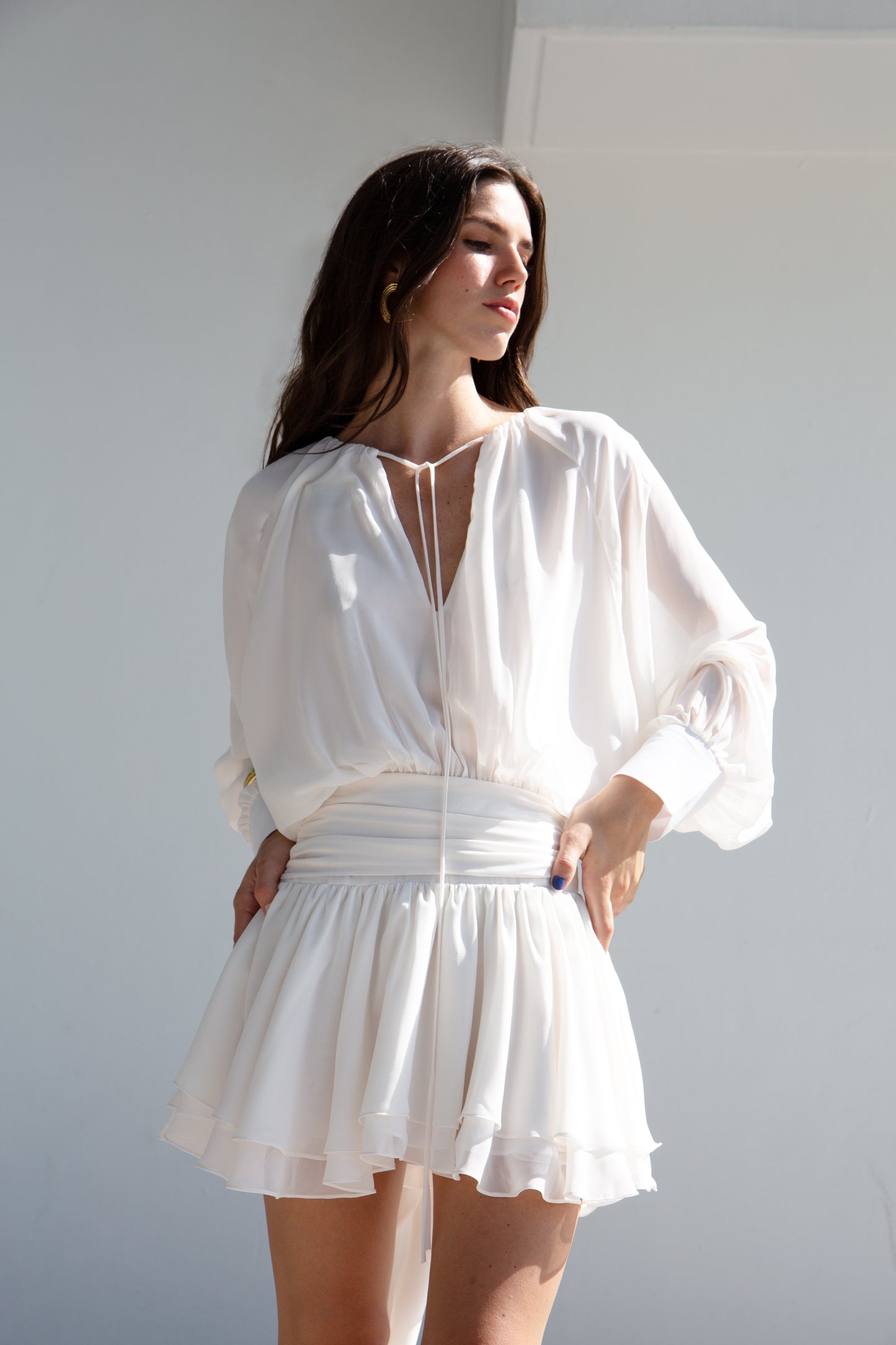 Marianne White Mini Dress
