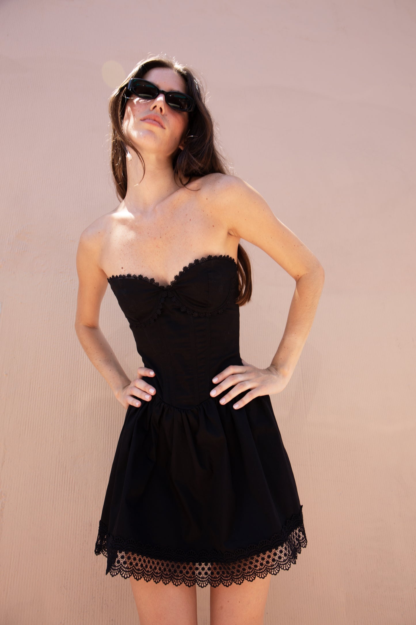 Luna Black Mini Dress