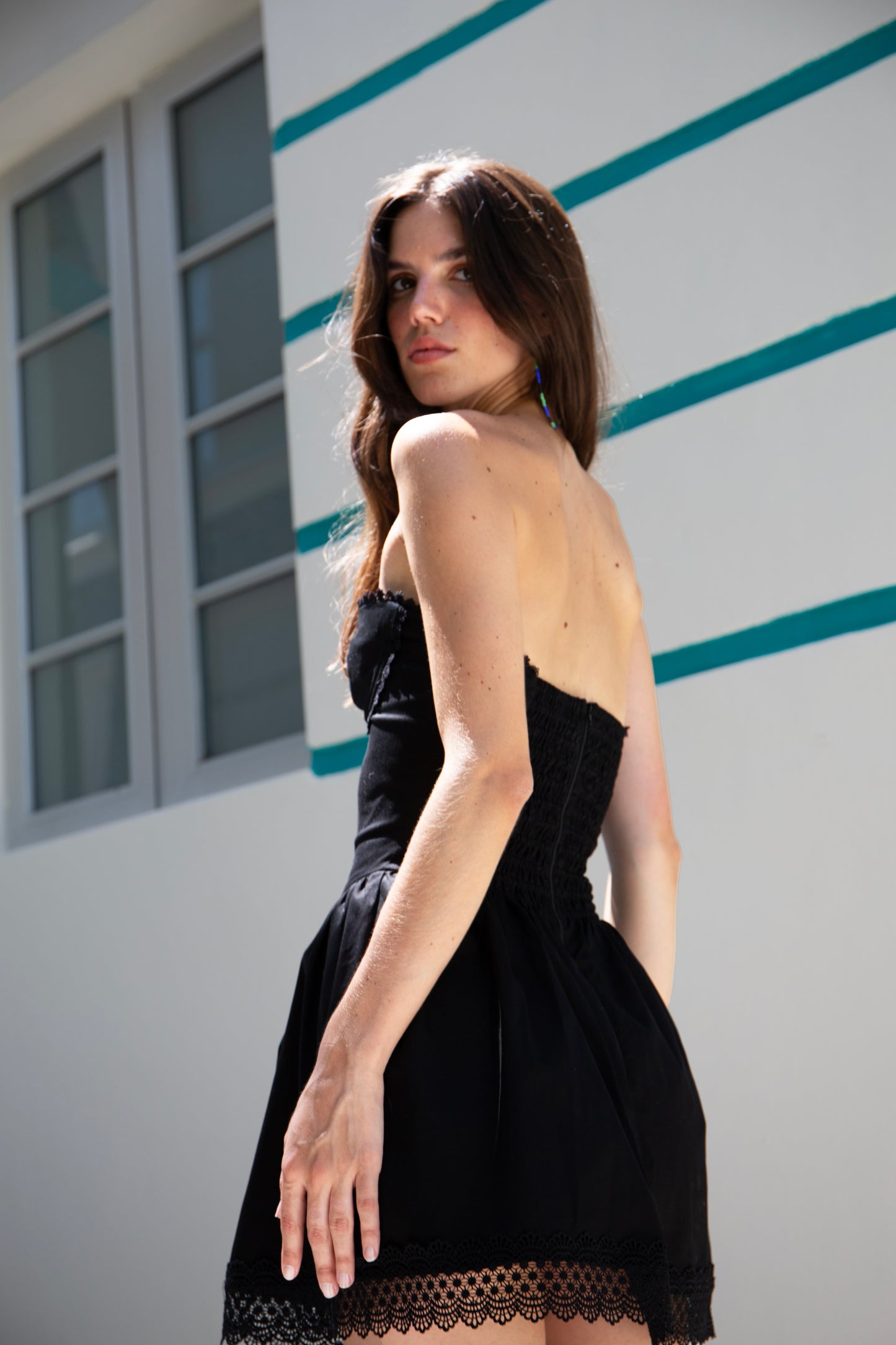 Luna Black Mini Dress