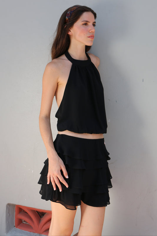 Pia Black Skirt
