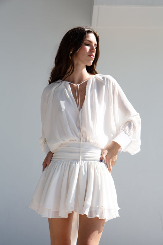 Marianne White Mini Dress